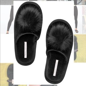 VS Pink Pom Pom Slippers